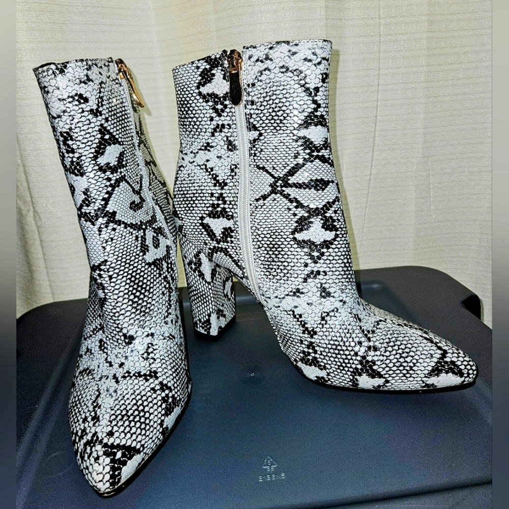 Snake Print Boots